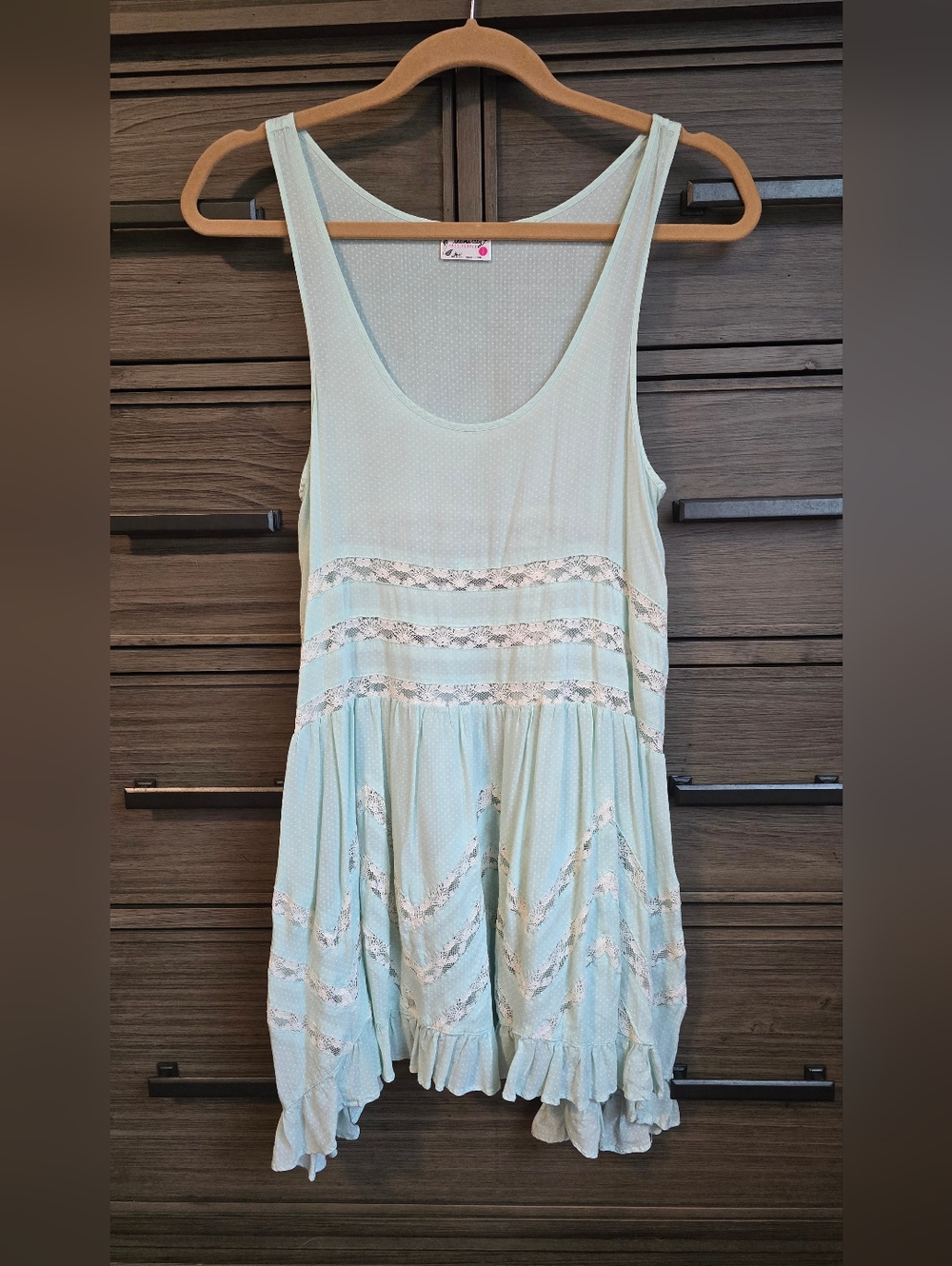 Intimately Free People Voile Lace Trapeze Slip Dress Tunic - Size Small - EUC